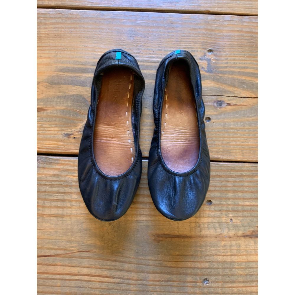 Tieks Ballet Flats Black Leather  Size 7